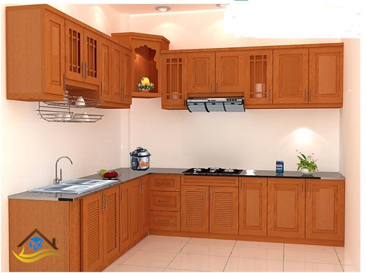 TỦ BẾP GỖ GÕ ĐỎ - NC13